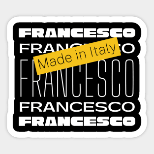 Francesco Italian name Sticker